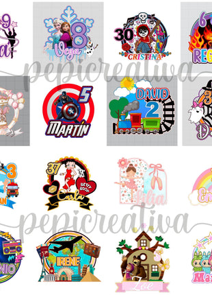 50 3D Cake Topper SVG Designs for Cricut Silhouette Parties