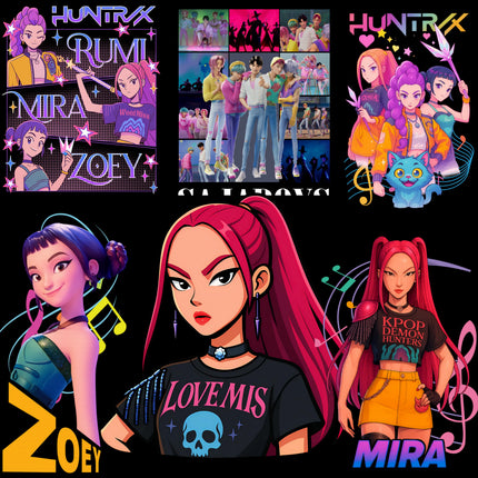 Kpop Demon Hunters PNG Bundle 50+ Transparent High-Res PNGs