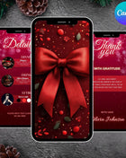 Editable Animated Christmas Party Invitation Canva Template MP4 Instant Download