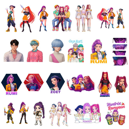 200 Huntrix Kpop Demon Hunters PNG SVG Digital Files for Cricut Design