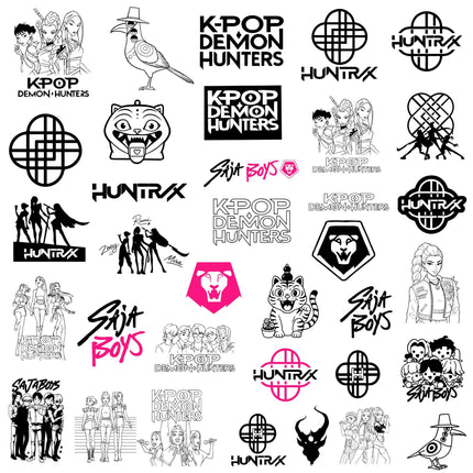 200 Huntrix Kpop Demon Hunters PNG SVG Digital Files for Cricut Design
