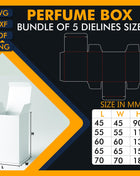 Bundle of 5 Perfume Box Dieline Templates SVG AI PDF