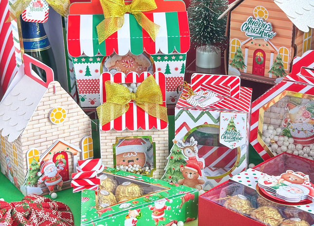 Editable Christmas Gift Box SVG Kit with 9 Printable Templates