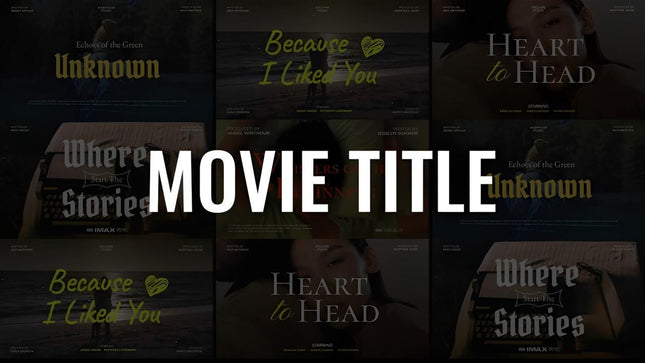 Cinematic Film Title Templates for After Effects — 4K Openers