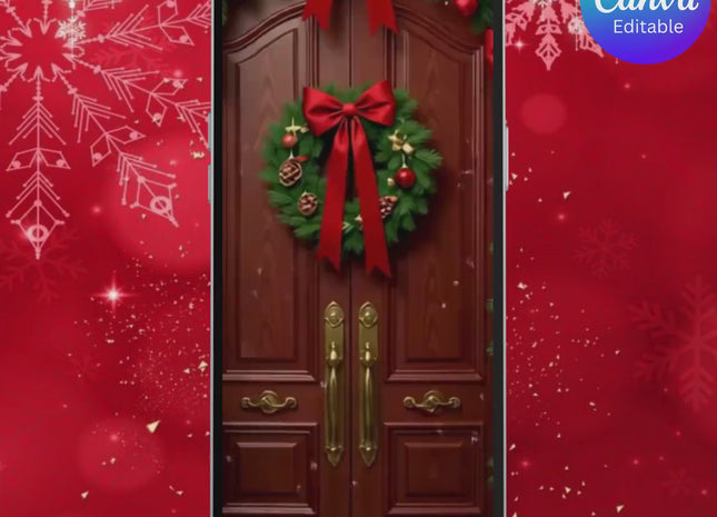 Editable Merry Christmas Party Invitation Template with Animated Video