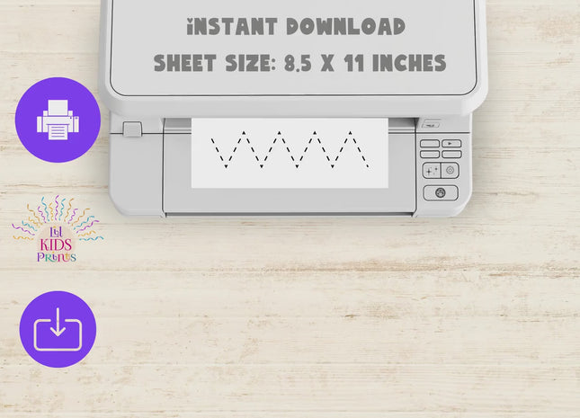 Fine Motor Skills Worksheet for Kids | Number Tracing & Dotted Line Practice | Printable PDF | Homeschool & Preschool Activity