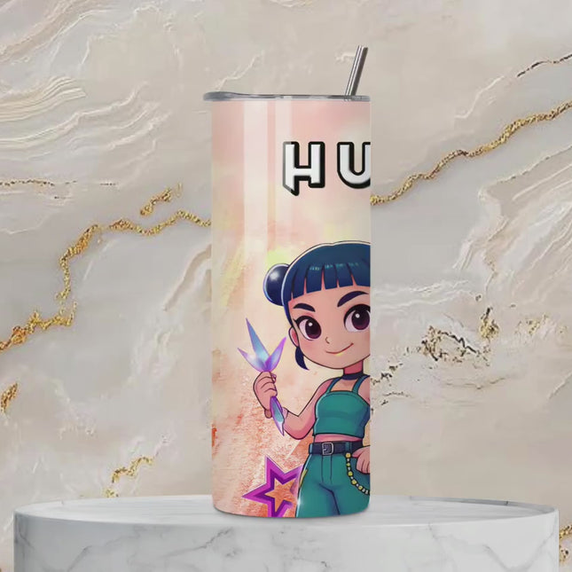 K-Pop Demon HuntersTumbler Wrap PNG, Idol Style Sublimation Design