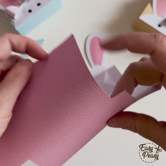 Easter Bunny Bag SVG Paper Favor Box Template for Cricut