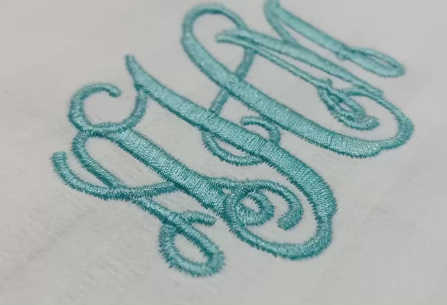 6 Satin Stitch Monogram Embroidery Bundle PES DST HUS JEF