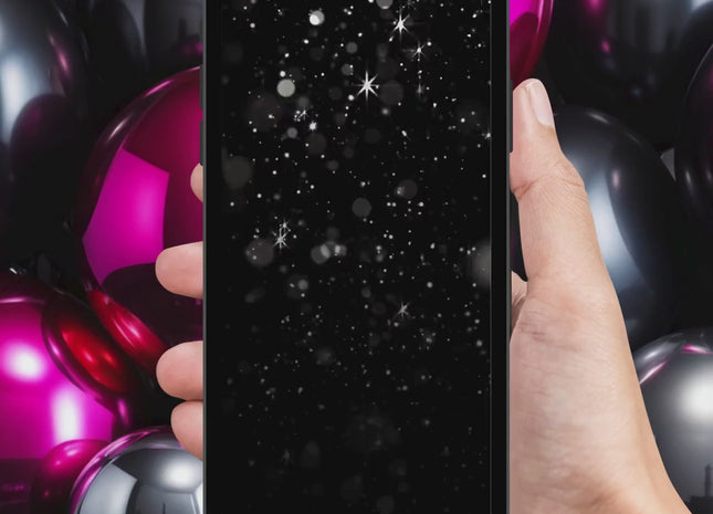 Animated Neon Pink New Year's Eve Invitation Template for Phones