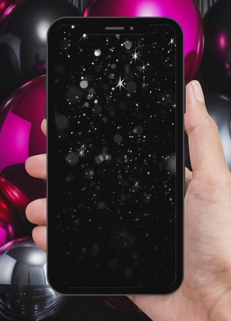 Animated Neon Pink New Year's Eve Invitation Template for Phones