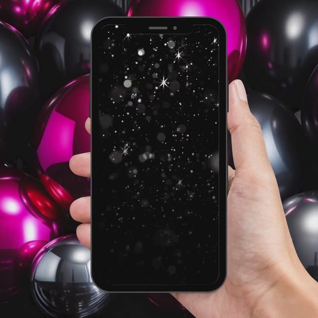 Animated Neon Pink New Year's Eve Invitation Template for Phones