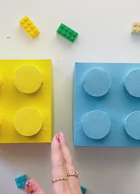 Printable Building Brick Favor Box SVG Template for Cricut