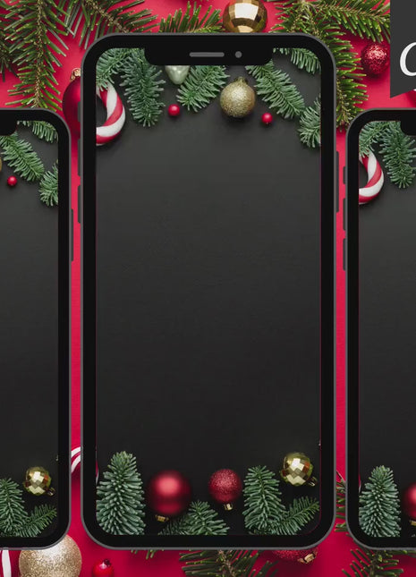 Red Bow Neon Christmas Invitation Template — Editable Canva Evite