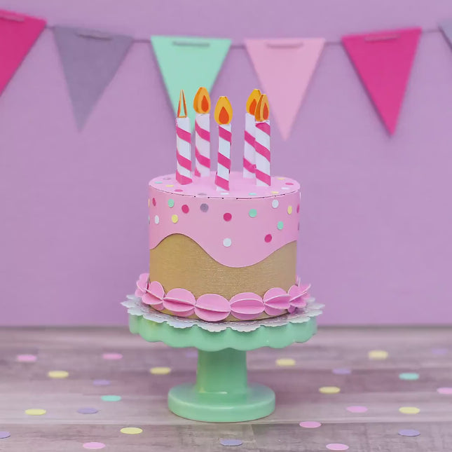 Bundle of 3 Mini 3D Birthday Cake SVG Gift Boxes Cricut