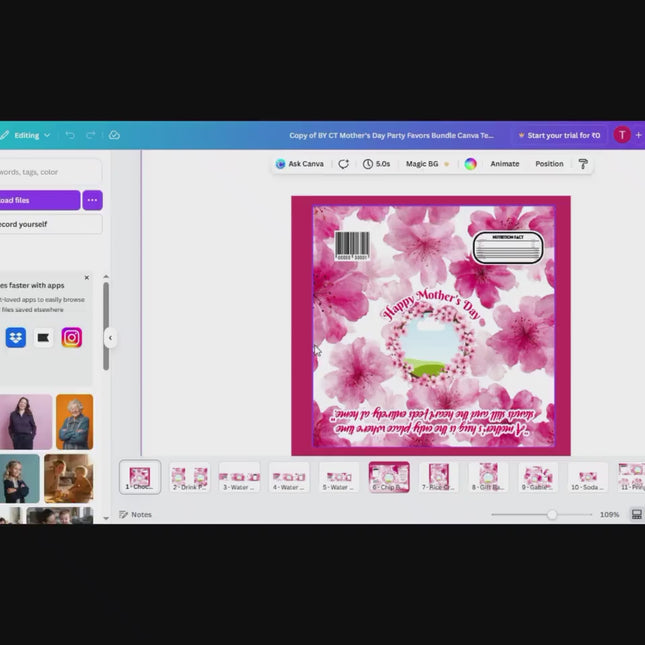 10x Mother's Day Party Favor Bundle Floral Mom Celebration Kit