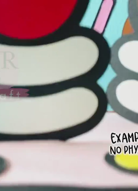 Cartoon Comic Cake Explosion Box SVG Cut Files for Cricut