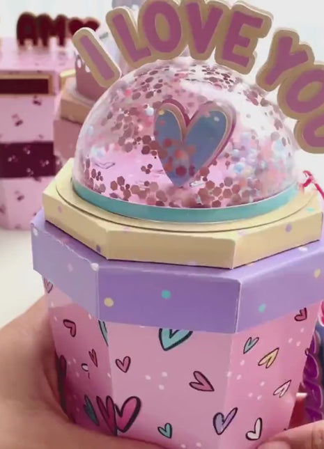 Printable Coffee Cup Gift Box SVG Template DIY Party Favor