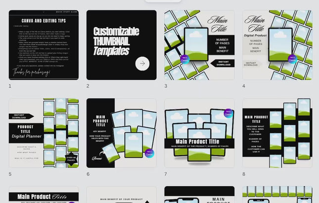 200 Canva Mockup Bundle Digital Product Templates MRR PLR License