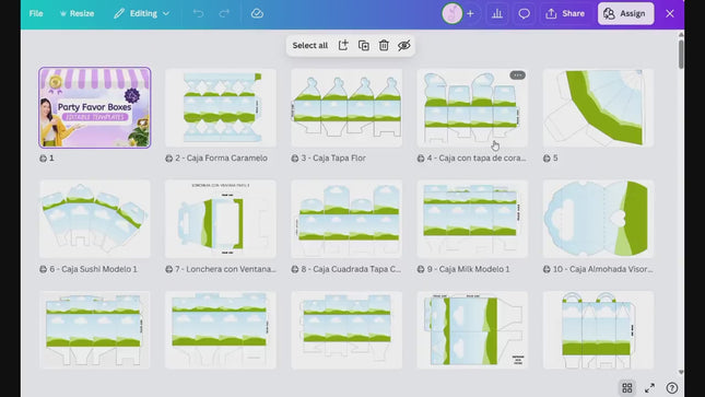 250+ Editable Party Favor Box Templates Bundle: 3D Letters & Numbers (Canva Digital Download)