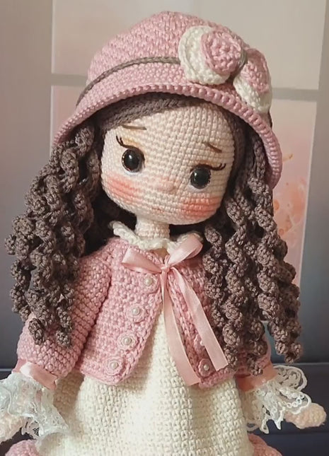 Rosalin Doll Crochet Pattern PDF | Amigurumi Doll Tutorial | Handmade Crochet Toy Pattern (English & Turkish)