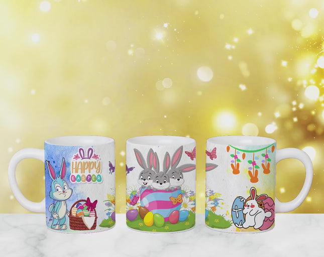 110 Easter Mug Wrap Designs Bundle Sublimation PNG 11oz 15oz