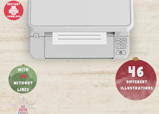 Mega Christmas Kids Stationery Pack • Printable Lined & Unlined Paper • Holiday Writing Pages • Cute Christmas Illustrations • PDF Download