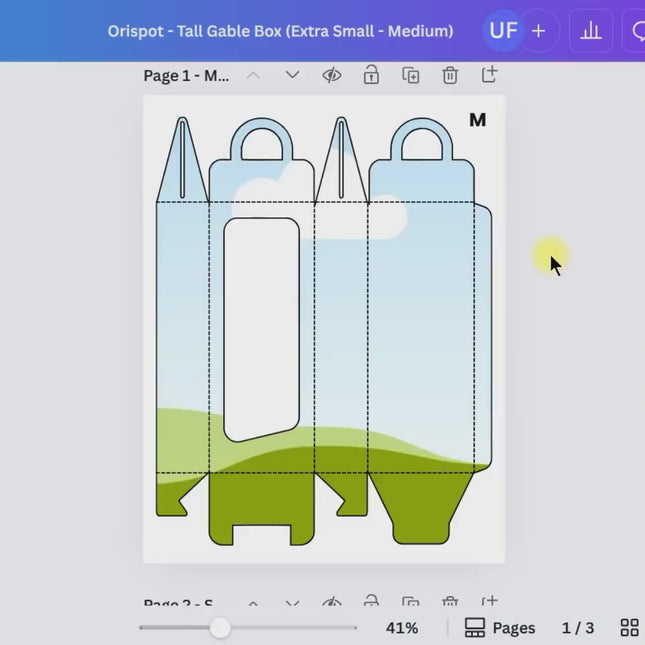 Tall Gable Box SVG Bundle Editable Favor Box Canva Template Cricut