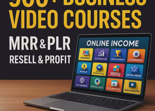 900+ Business Courses Bundle with PLR MRR Resell Rights